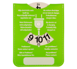 Disque de stationnement Kangaro E-car avec côté bleu et vert