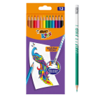 Crayons de couleur BIC Kids Illusion étui 12 couleurs