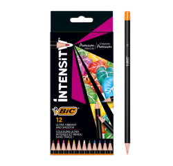 Kleurpotloden Bic Intensity Premium assorti etui à 12 stuks