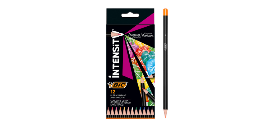 Kleurpotloden Bic Intensity Premium assorti etui à 12 stuks