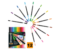 Feutre de coloriage BIC Intensity Dual-tip étui 12 couleurs