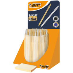 Balpen BIC Cristal medium goud en zilver