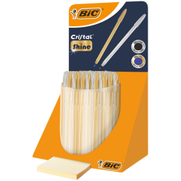 Stylo bille BIC Cristal Medium Or et Argent