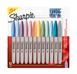 Feutre Sharpie Mustic Gems ogive Fin assorti blister 12 pièces