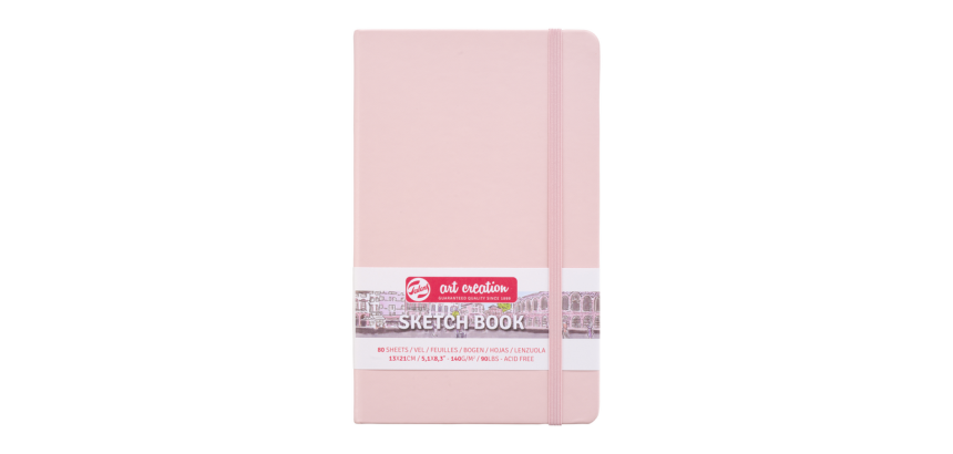 Schetsboek Talens Art Creation 80 witte vellen 140gr 130x210mm roze