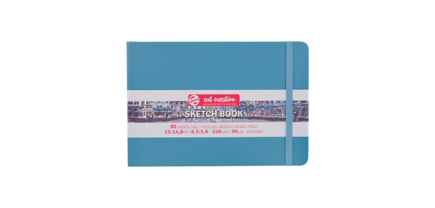 Talens Art Creation Skizzenbuch 210x150mm 140g 80 Blätter Blau