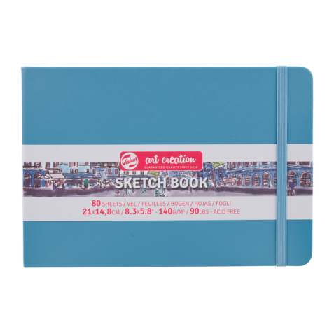 Carnet de croquis Talens Art Creation 21x15cm 140g 80 feuilles bleu