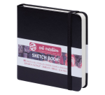 Schetsboek Talens Art Creation 80 witte vellen 140gr 120x120mm zwart
