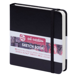 Carnet de croquis Talens Art Creation 12x12cm 140g 80 feuilles noir