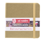 Schetsboek Talens Art Creation 80 witte vellen 140gr 120x120mm witgoud