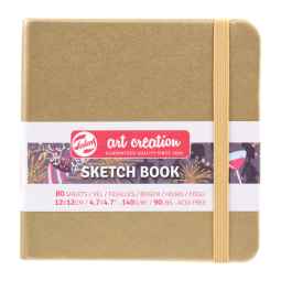 Carnet de croquis Talens Art Creation 12x12cm 140g 80 feuilles jaune d'or