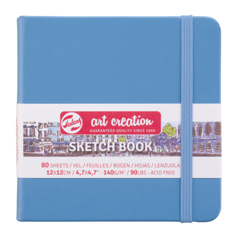 Carnet de croquis Talens Art Creation 120x120mm 140g 80 feuilles bleu