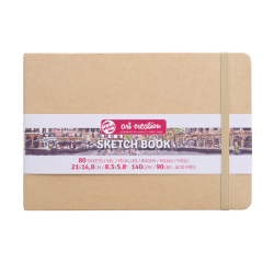 Schetsboek Talens Art Creation 80 witte vellen 140gr 210x150mm kraft