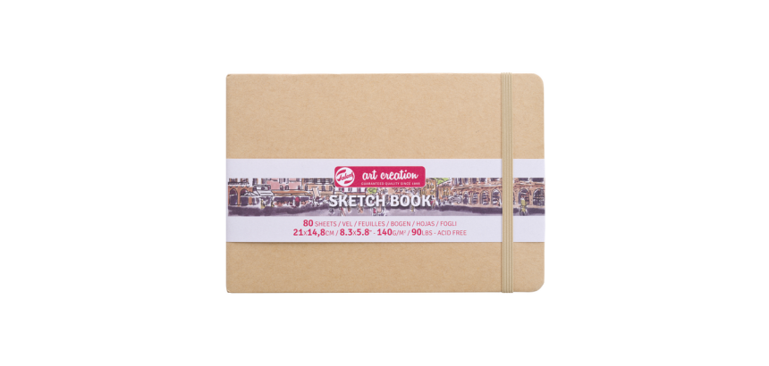 Carnet de croquis Talens Art Creation 210x150mm 140g 80 feuilles kraft