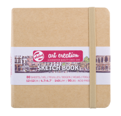 Carnet de croquis Talens Art Creation 12x12cm 140g 80 feuilles kraft
