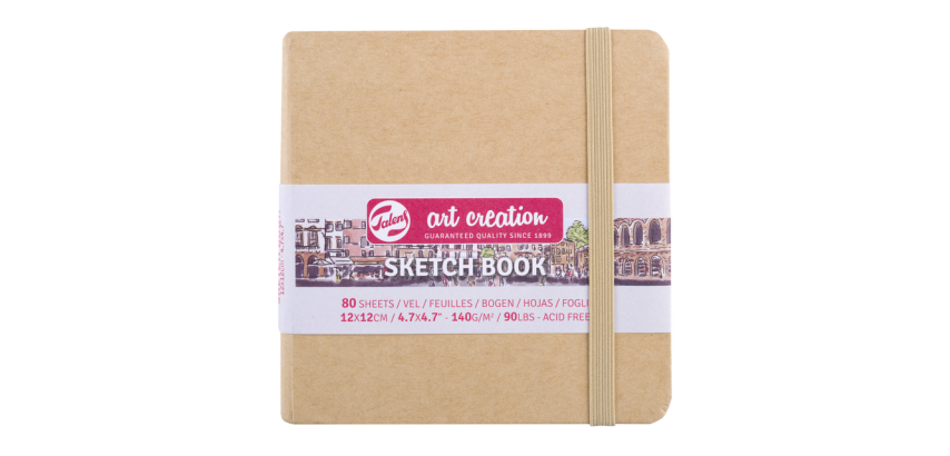 Carnet de croquis Talens Art Creation 12x12cm 140g 80 feuilles kraft