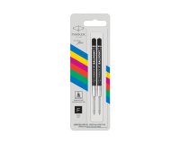 Recharges Stylo bille Parker Eco Fin noir blister 2 pièces