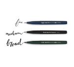 Pentel XSESP15 brush pen black blister pack of 3 pieces
