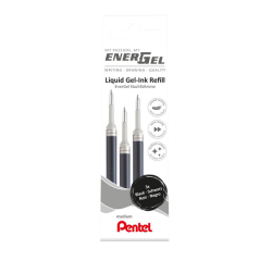 Recharge roller Pentel Energel LR7 Medium noir set 3 pièces