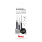 Recharge roller gel LR7 Energel Medium noir set 3 pièces