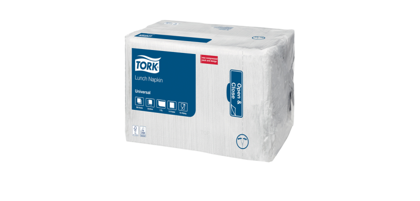 Tork Universal Napkins 509300 1-ply 1/4 fold 325x325mm white 500 pieces