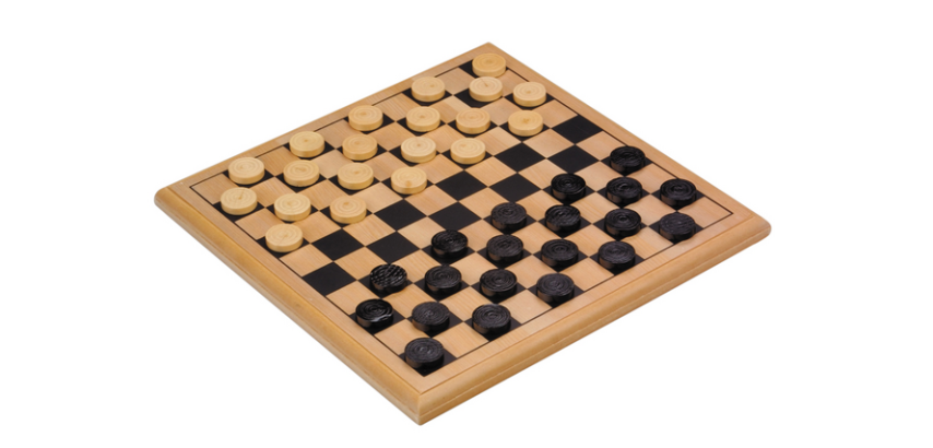 Longfield Games Wooden Checkers 30x30cm