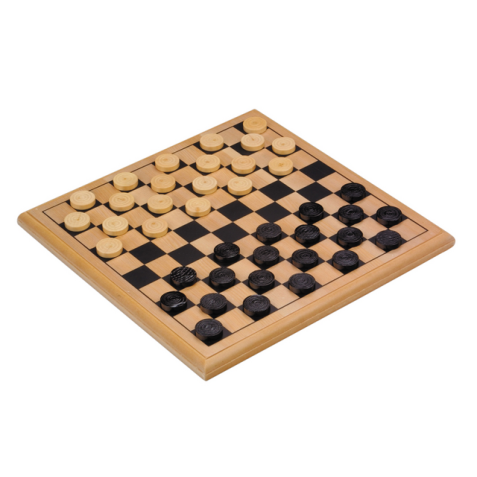 Damspel Longfield Games hout 30x30cm