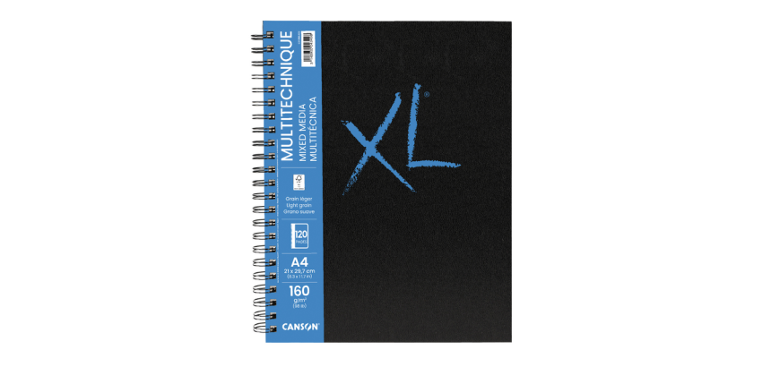 Schetsboek Canson Mix Media XL A4 60v 160gr spiraal