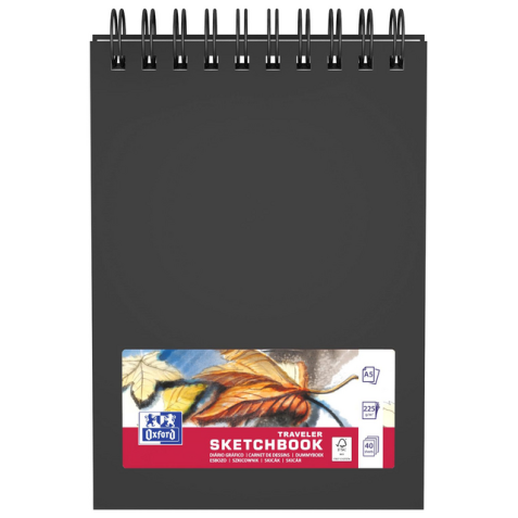 Carnet de dessins Oxford A5 40 feuilles 225g spirale