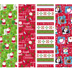 Inpakpapier Design Group Kerst 300x100cm assorti