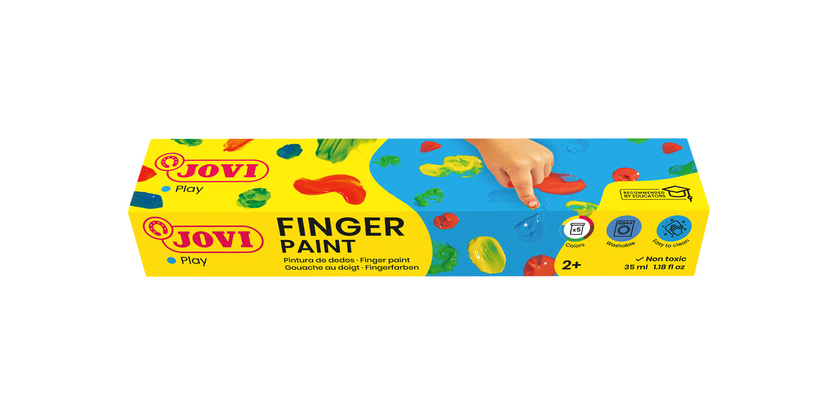 Peinture au doigt Jovi 35ml assorti lot 5 pots