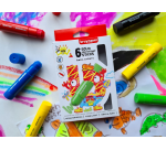 Bâton gouache Bruynzeel Kids set 6 couleurs basiques