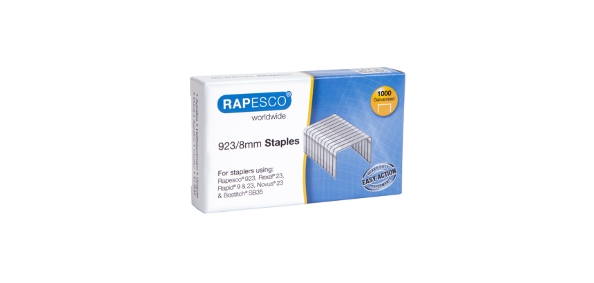 Rapesco Heavy Duty 923/8 Galvanized Staples 1000 Pieces