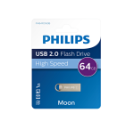 Clé USB 2.0 Philips Moon USB-A 64Go argent