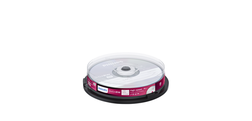 DVD+RW Philips 4,7 GB 4x SP 10 Stück