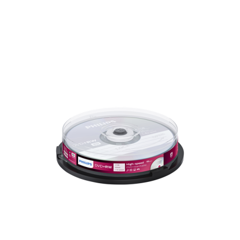DVD+RW Philips 4.7GB 4x SP 10 pièces