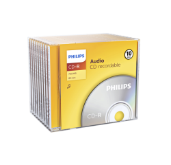 CD-R Philips 80Min audio JC 10 stuks