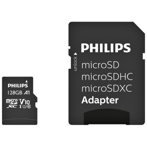 Carte mémoire Philips micro SDXC Class 10 UHS-I U1 128Go