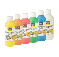 Stoepkrijtverf Creall Chalk Paint 6 kleuren à 250ml
