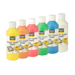 Peinture trottoir craie Creall Chalk Paint lot 6 couleurs 250ml