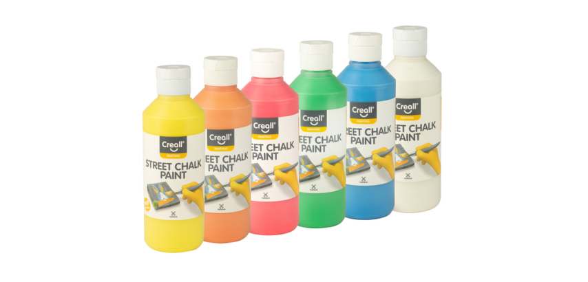 Kreidefarbe für Gehwege Creall Chalk Paint Set 6 Farben 250ml