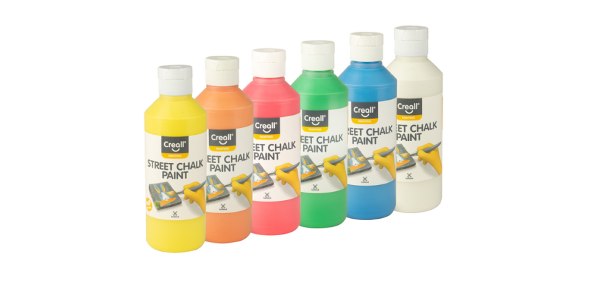 Peinture trottoir craie Creall Chalk Paint lot 6 couleurs 250ml