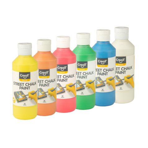 Stoepkrijtverf Creall Chalk Paint 6 kleuren à 250ml