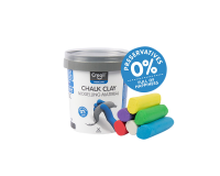 Craie de trottoir à modeler Creall seau 6 couleurs à 125g