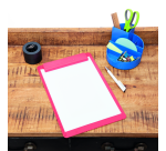 Porte-bloc MAULgo uni Recycled A4 portrait rouge