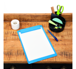 Porte-bloc MAULgo uni Recycled A4 portrait bleu