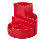 Pennenkoker MAULroundbox Blauwe Engel recycled 6 vaks rood