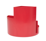 Pennenkoker MAULroundbox Blauwe Engel recycled 6 vaks rood