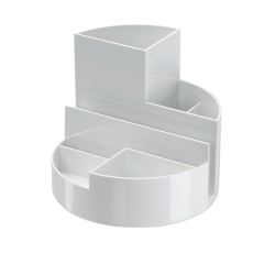 Pennenkoker MAULroundbox Blauwe Engel recycled 6 vaks wit