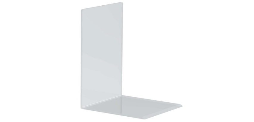 MAUL acrylic bookends 16x15x21cm set of 2 transparent pieces